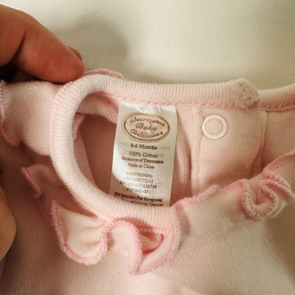 Bearington Baby Collection Spring Easter Bunny Pink Ruffle Butt Onesie - Picture 5 of 9